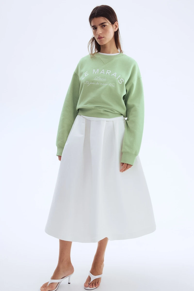 Sweatshirt with Text Motif