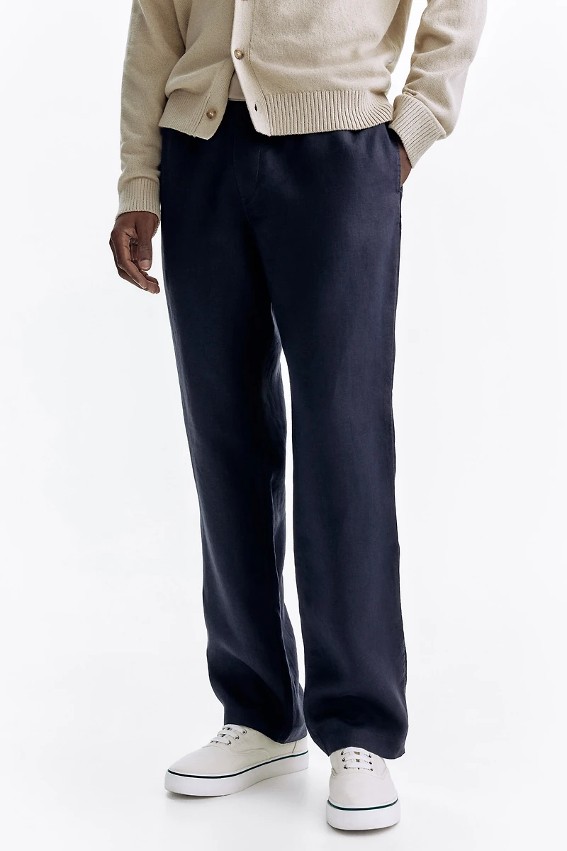 Regular-Fit Linen Pants