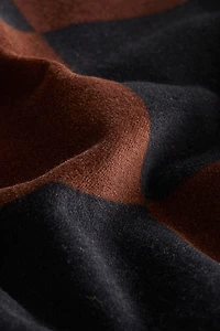 Checked Velvet Cushion Cover