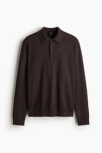 Regular-Fit Fine-Knit Polo Shirt