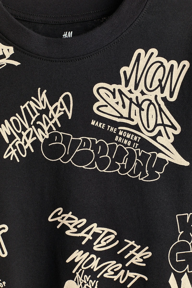 Printed cotton T-shirt