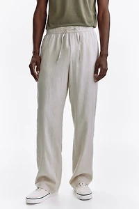 Relaxed Fit Linen-Blend Pants