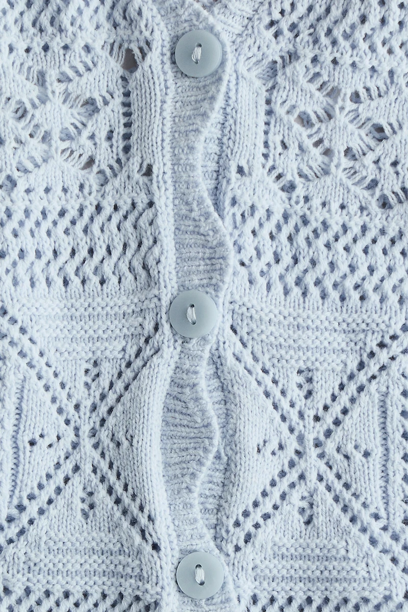 Crochet-Look Cardigan