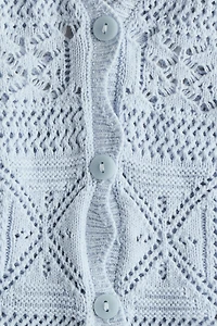 Crochet-Look Cardigan