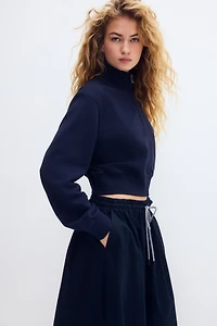 Cropped Sweatshirt Jacket