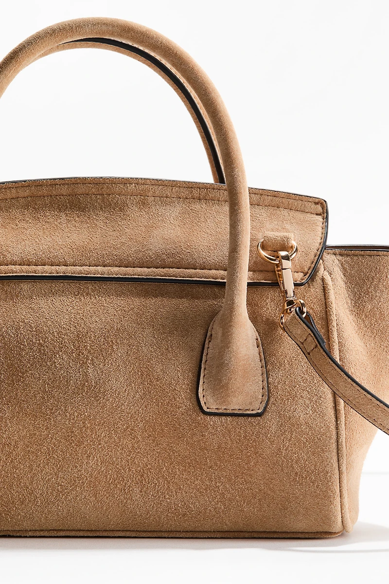 Sac à bandoulière en cuir velours