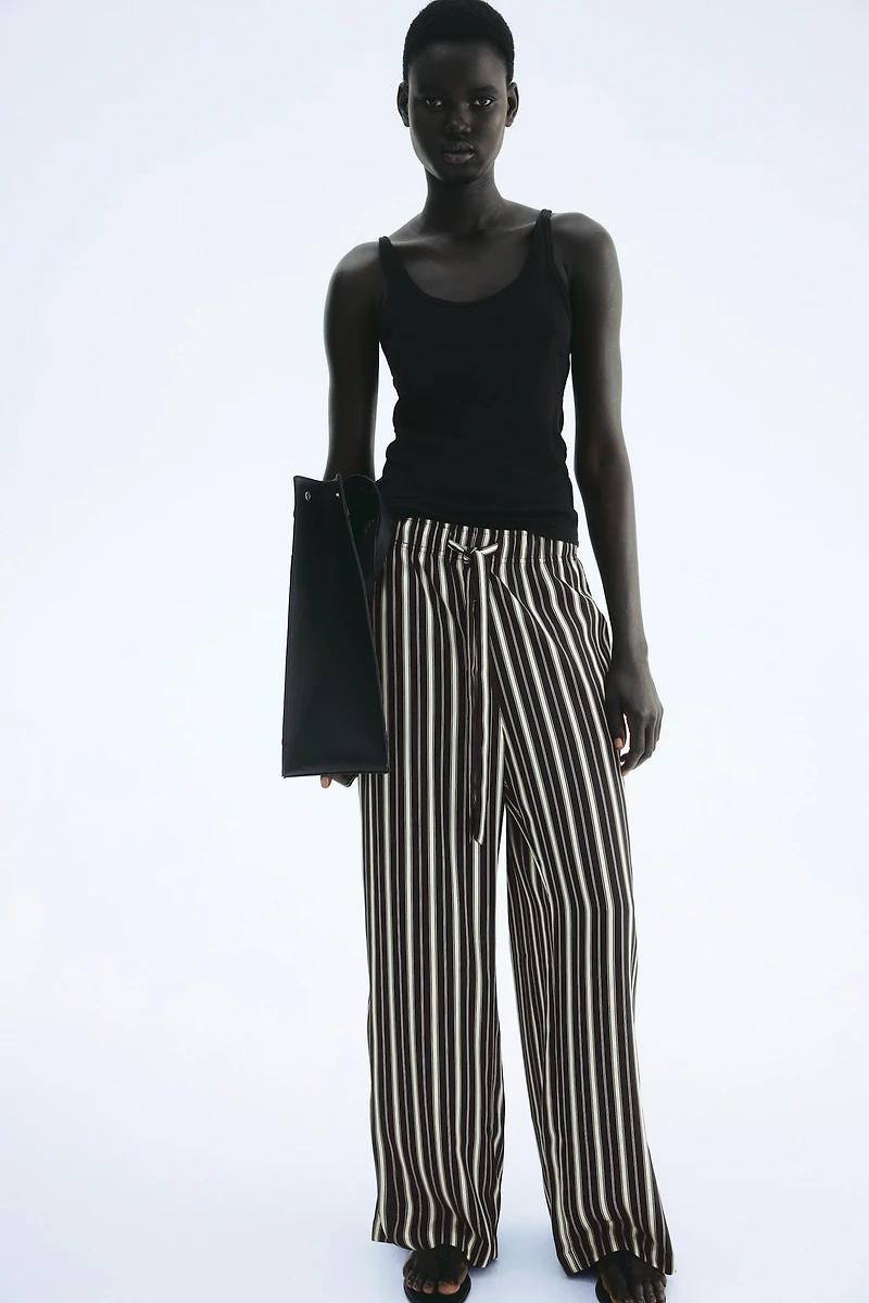 Drawstring Twill Pants