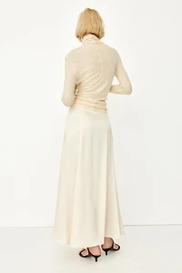 Jupe maxi en satin