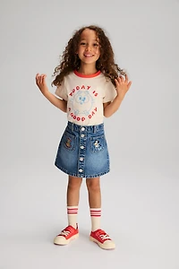 A-Line Denim Skirt