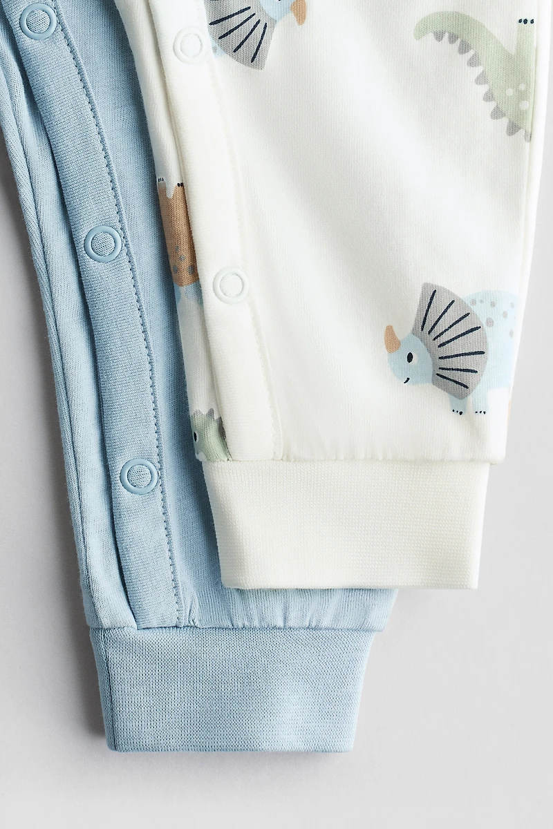 Lot de 2 pyjamas à motif en coton