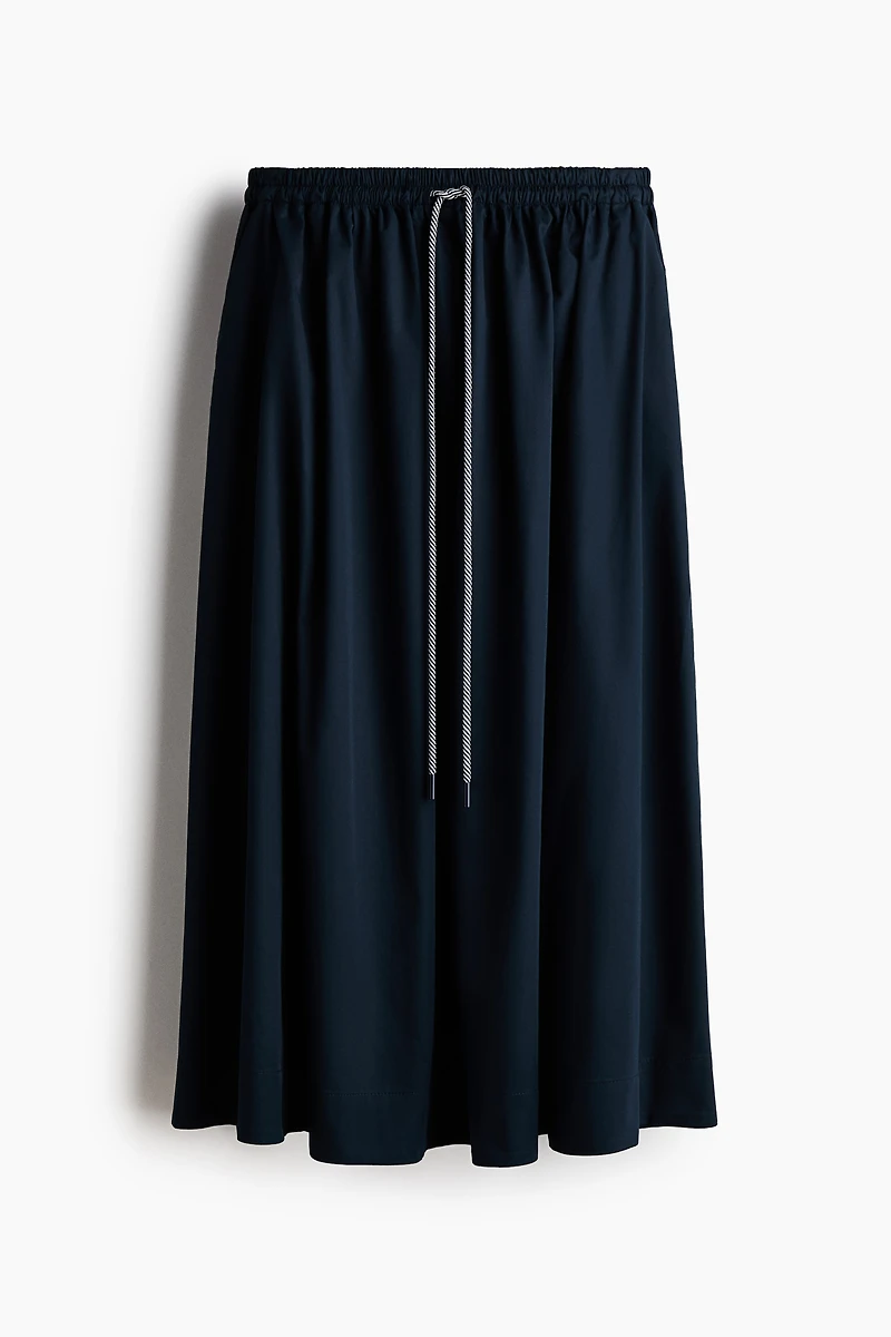 Cotton Skirt with Drawstring