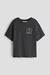 Cotton T-Shirt with Printed Motif