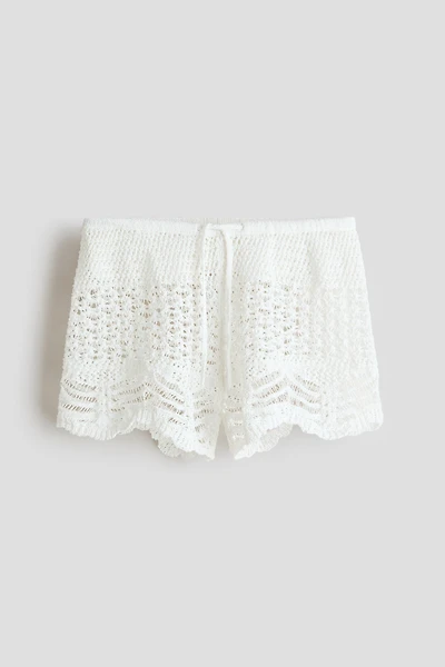 Crochet-Look Beach Shorts