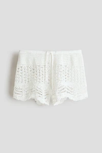 Crochet-Look Beach Shorts