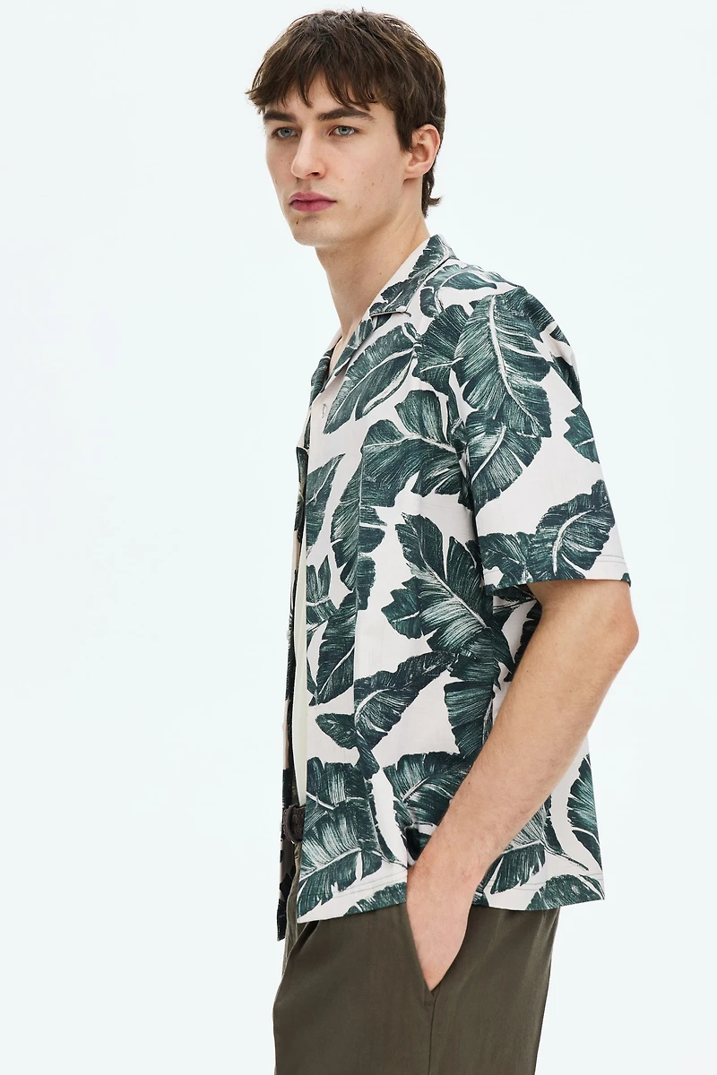 Chemise classique à col cubain