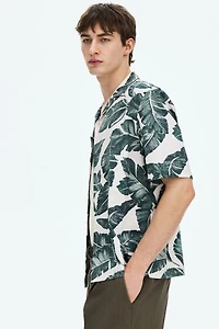 Chemise classique à col cubain