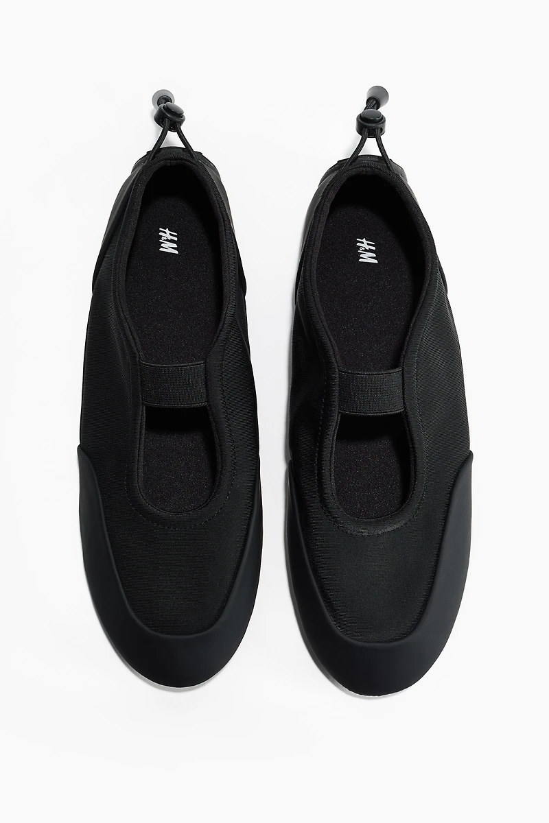 Drawstring-Detail Flats