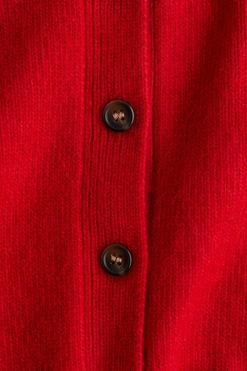 Short-Sleeved Cardigan with Collar