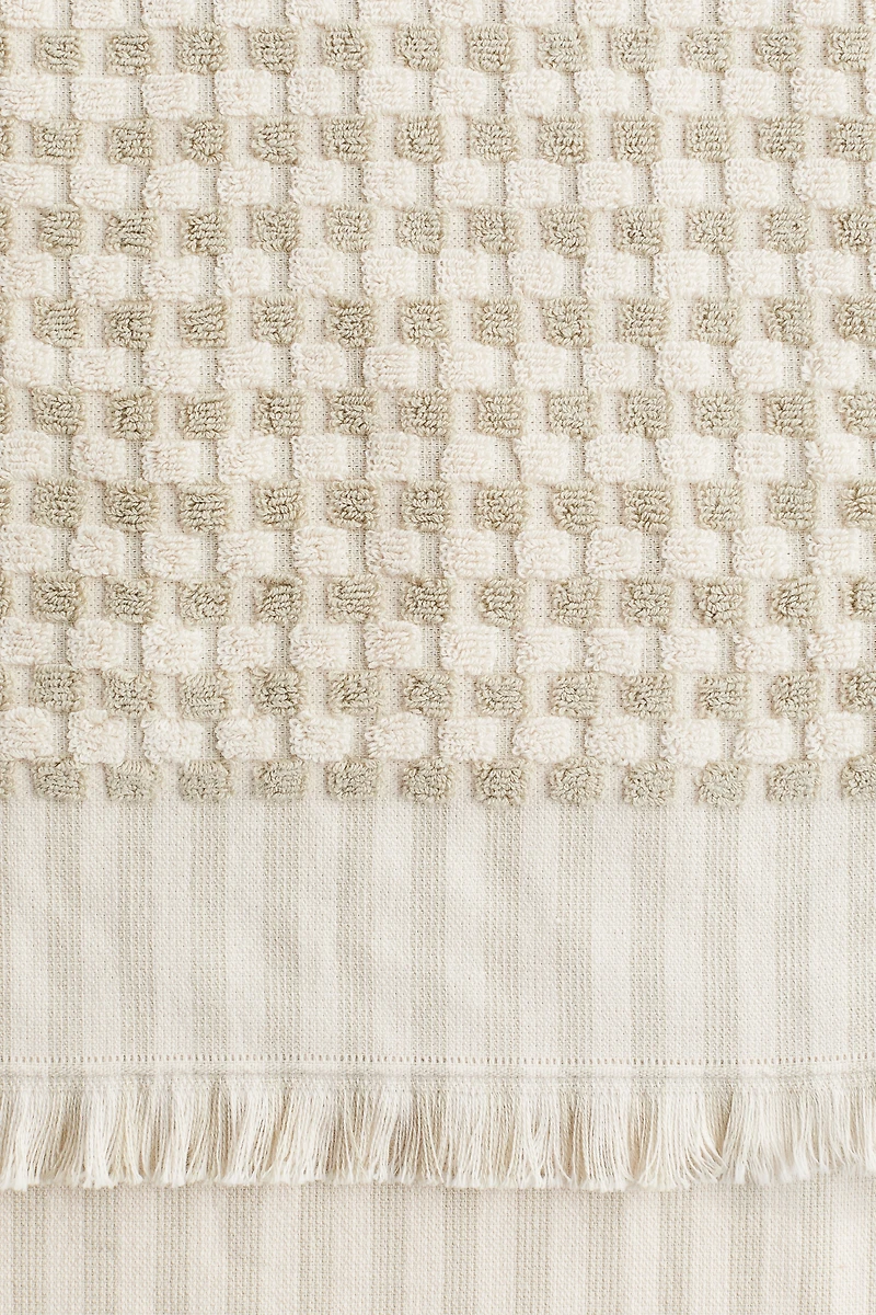 Patterned Cotton Terry Hand Towel
