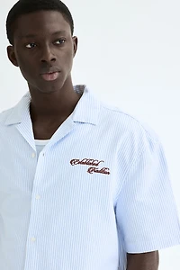 Relaxed-Fit Embroidered-Motif Cotton Resort Shirt