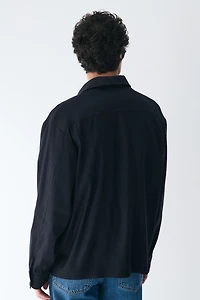 Easy Care Regular-Fit Linen-Blend Overshirt