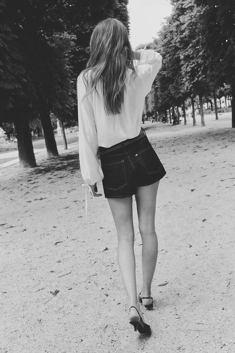 Drawstring-Detail Blouse