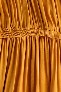 Draped Tie-Detail Dress