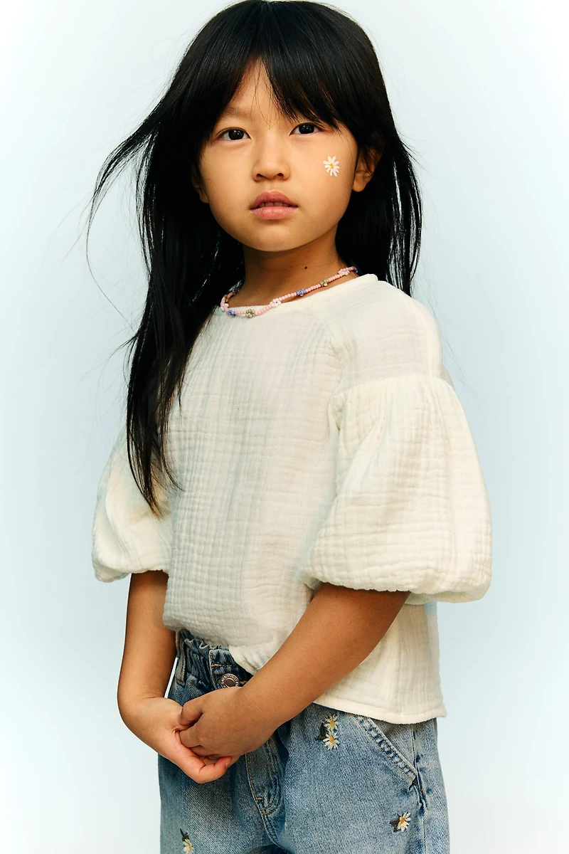 Blouse en mousseline de coton