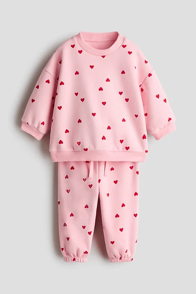 Ensemble 2 pièces en molleton imprimé