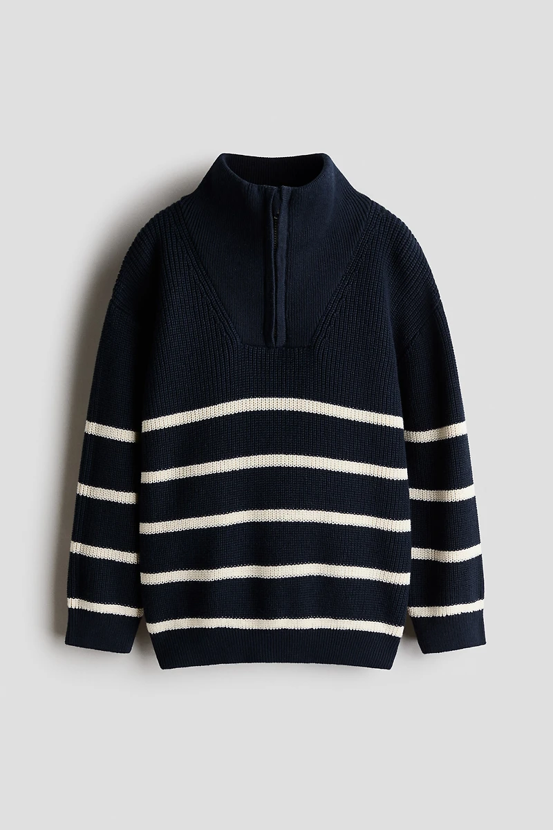 Half-Zip Cotton Sweater