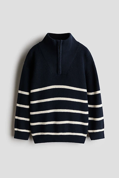 Half-Zip Cotton Sweater