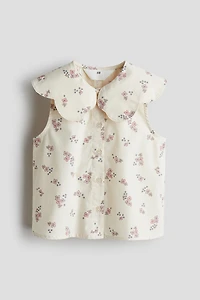 Blouse en coton avec col
