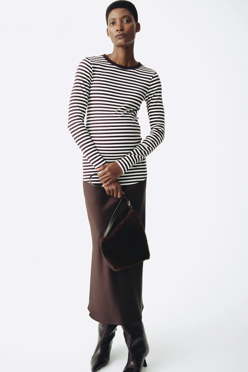 MAMA Ribbed Jersey Top