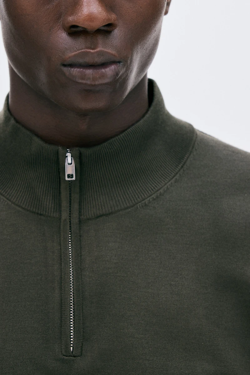 Regular-Fit Half-Zip Sweater
