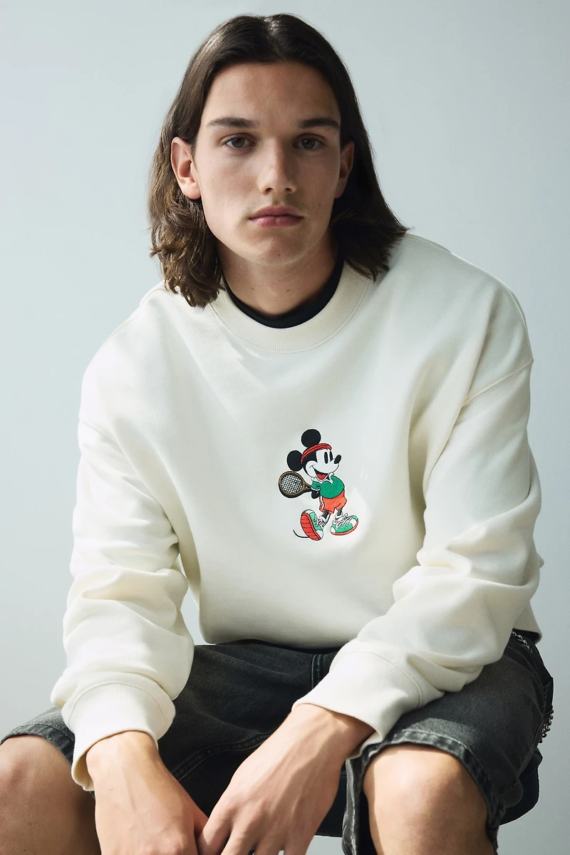 Oversized Fit Printed Sweatshirt