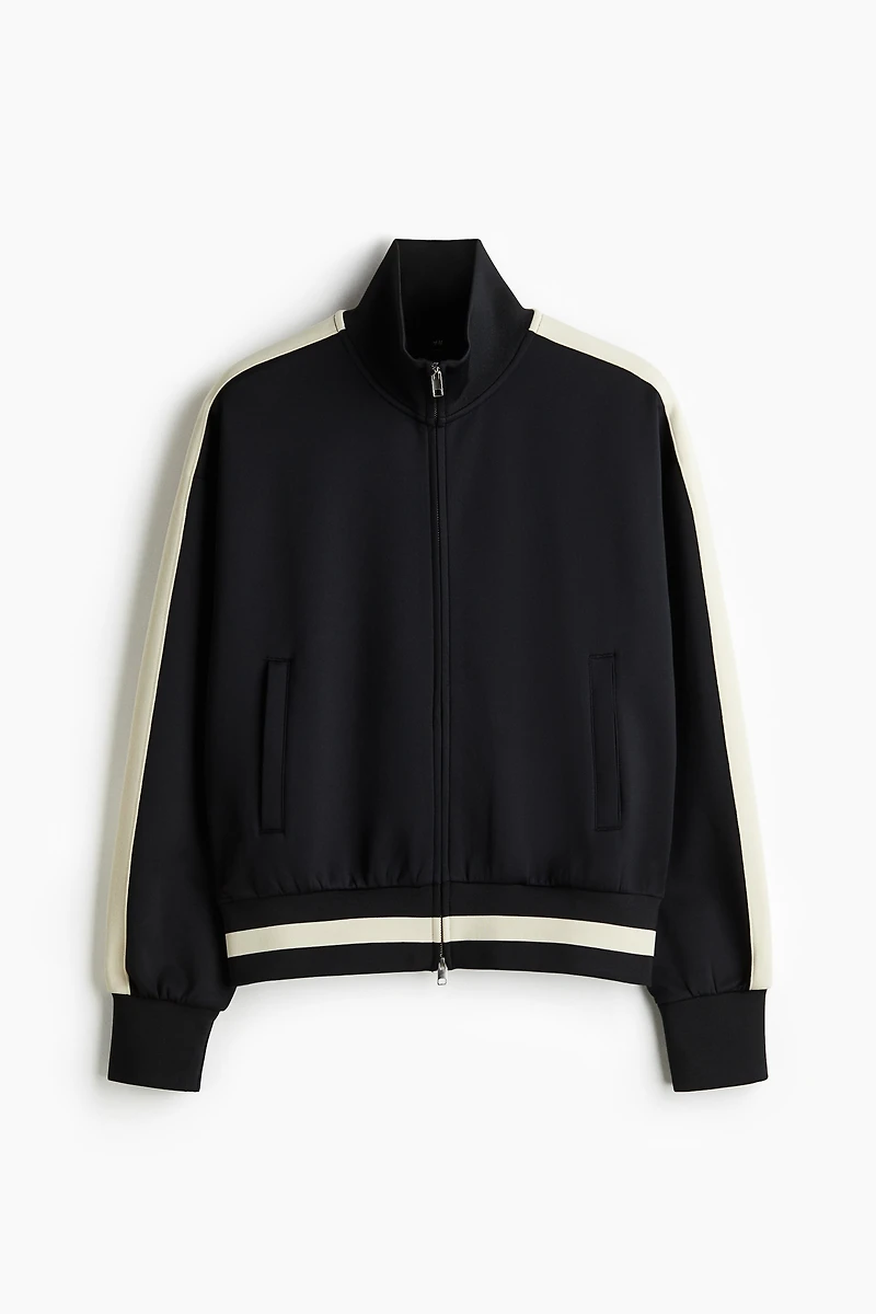 Loose-Fit Track Jacket with Side Stripes