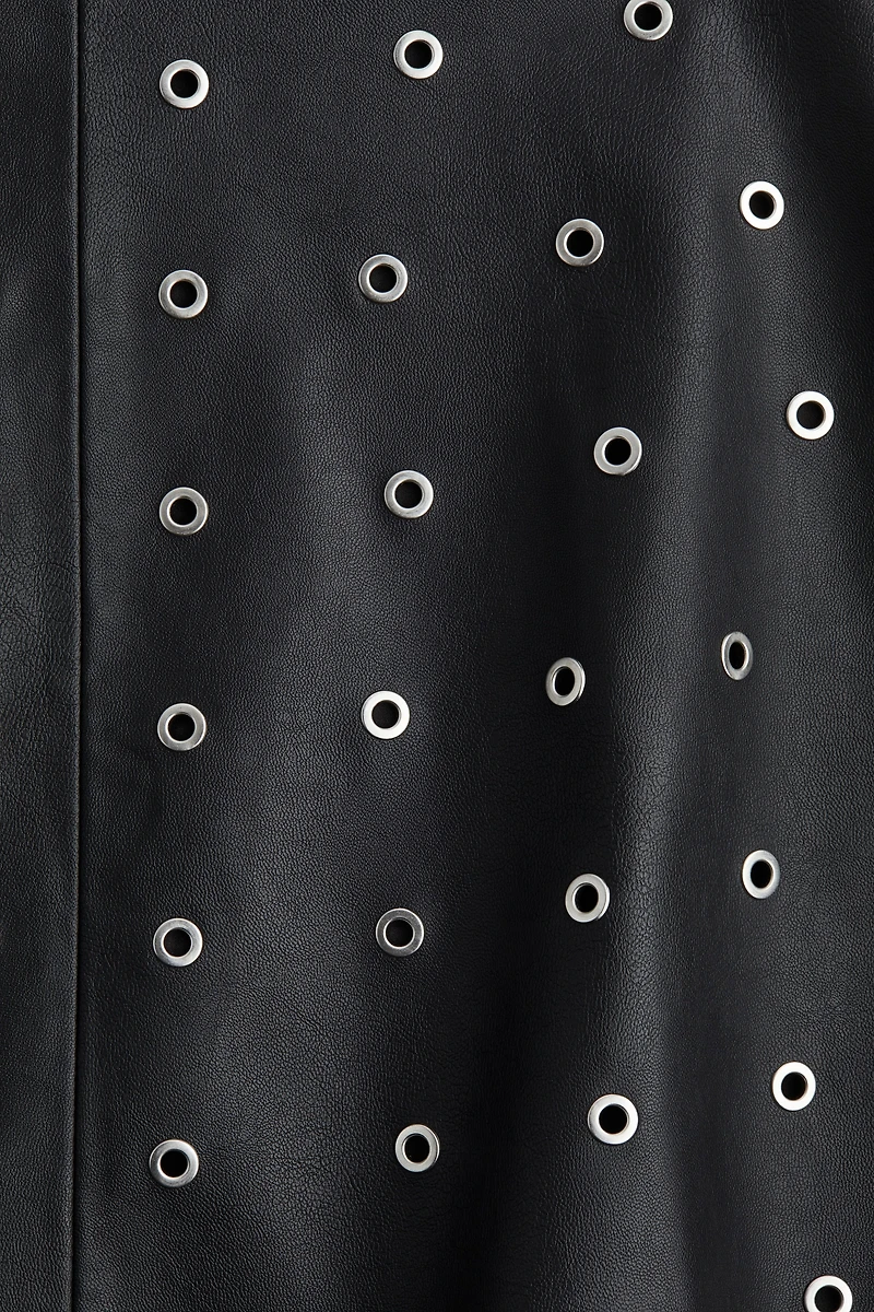 Grommet-Detail Skirt