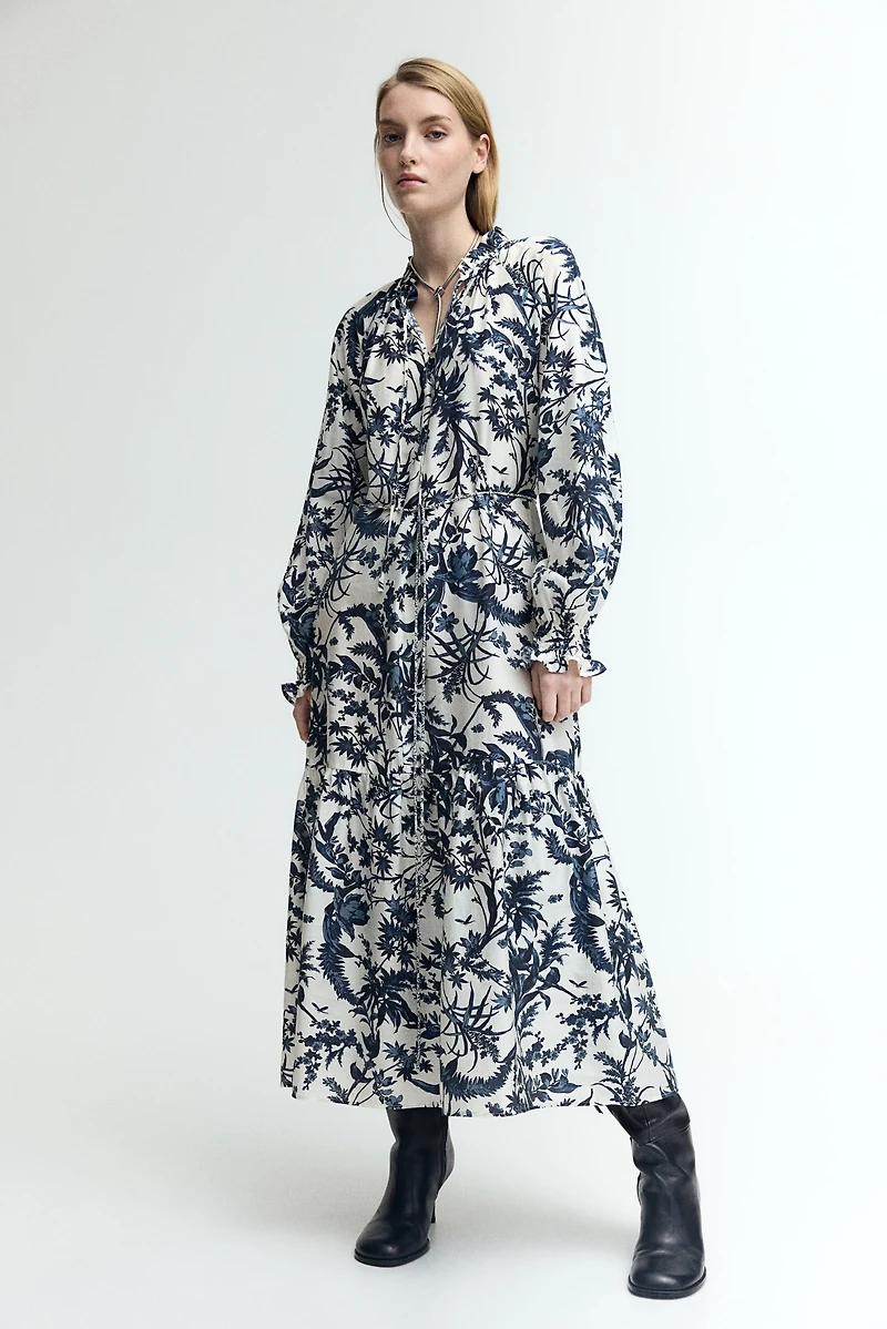 Ruffle-Collar Dress