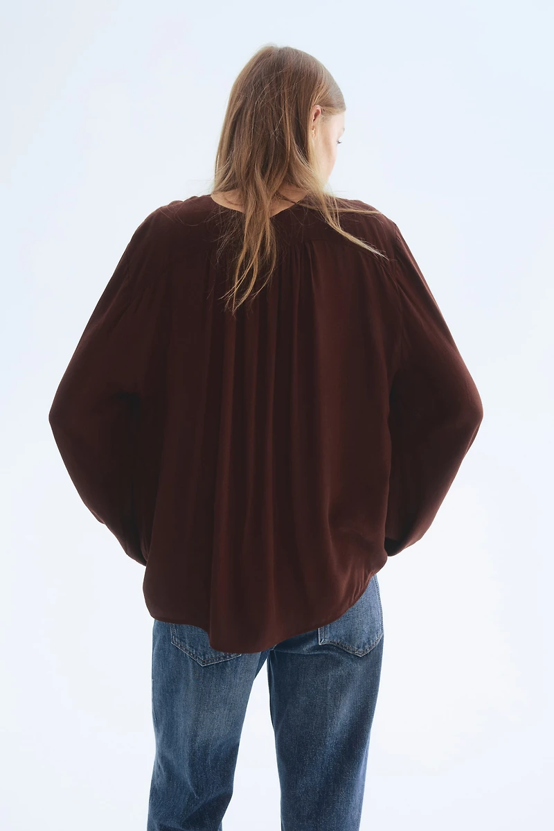 Oversized Viscose Blouse