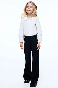 Pantalon large en jersey point de Rome