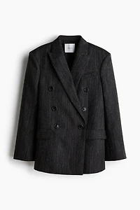 Double-Breasted Wool-Blend Blazer