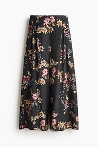 Wide-Leg Viscose-Blend Pants