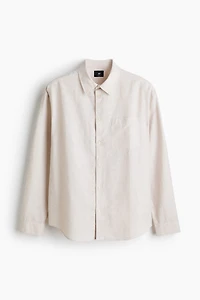 Chemise décontractée en lin mélangé