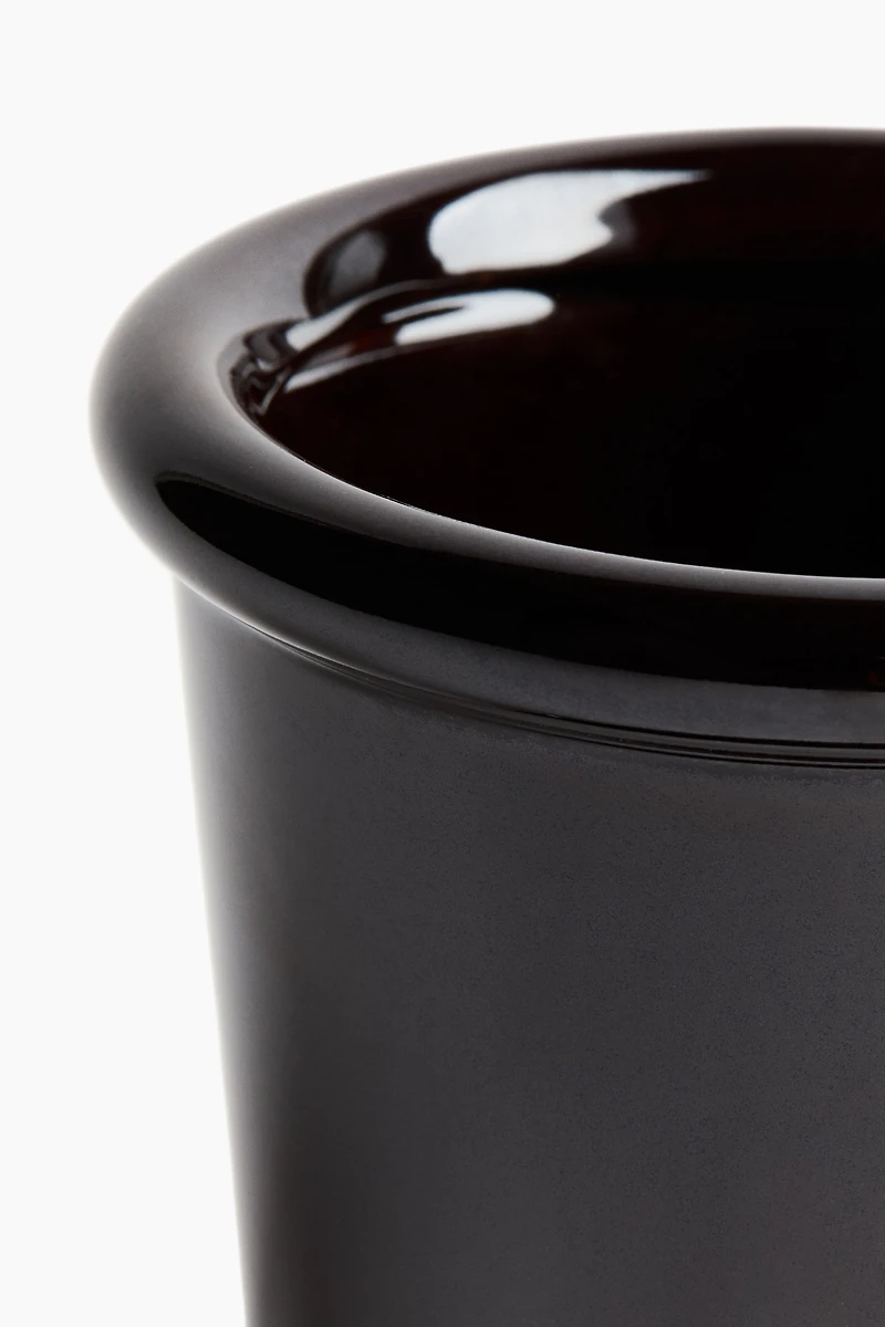 Extra-Small Stoneware Plant Pot with Saucer