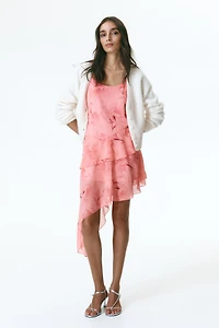 Asymmetric Chiffon Dress