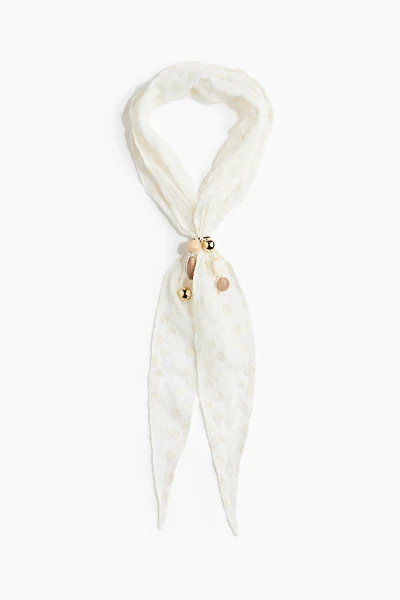 Foulard cravate brodé