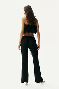 Lace-Look Drawstring Pants