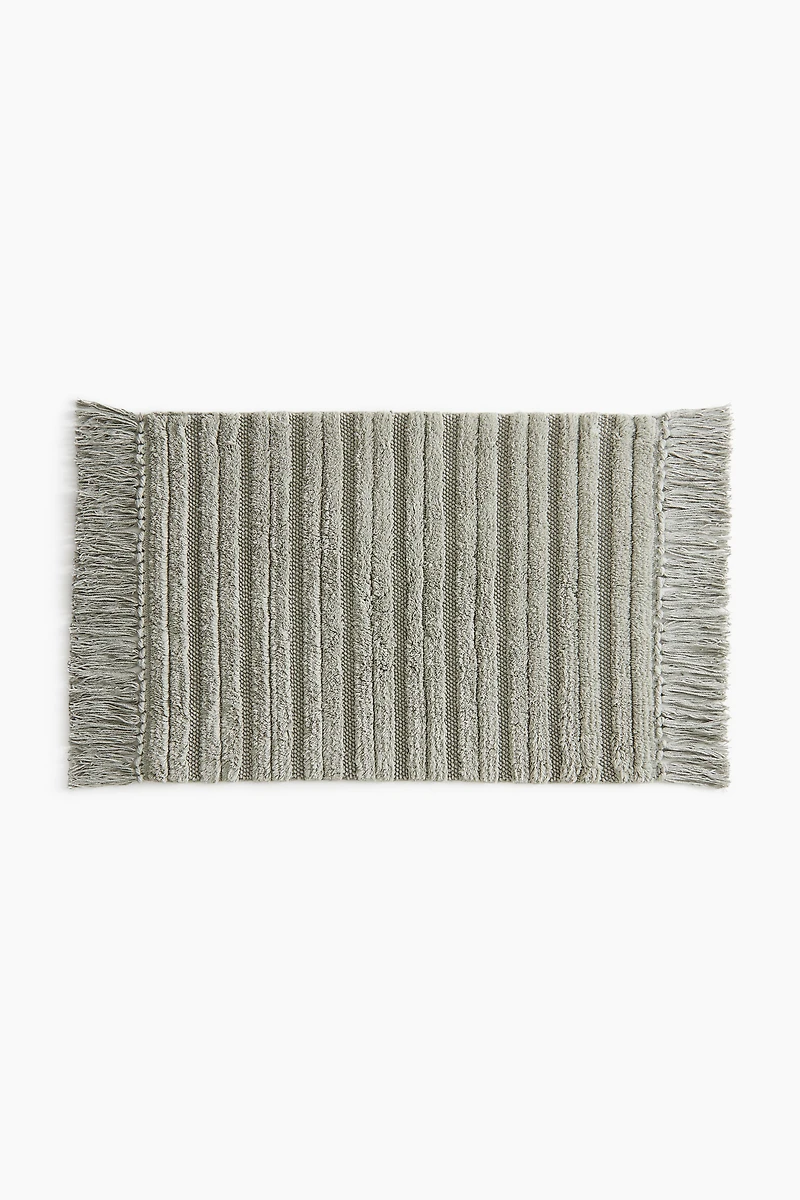 Fringed Cotton Bath Mat