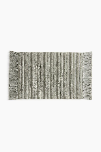 Fringed Cotton Bath Mat