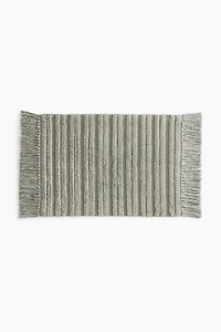 Fringed Cotton Bath Mat